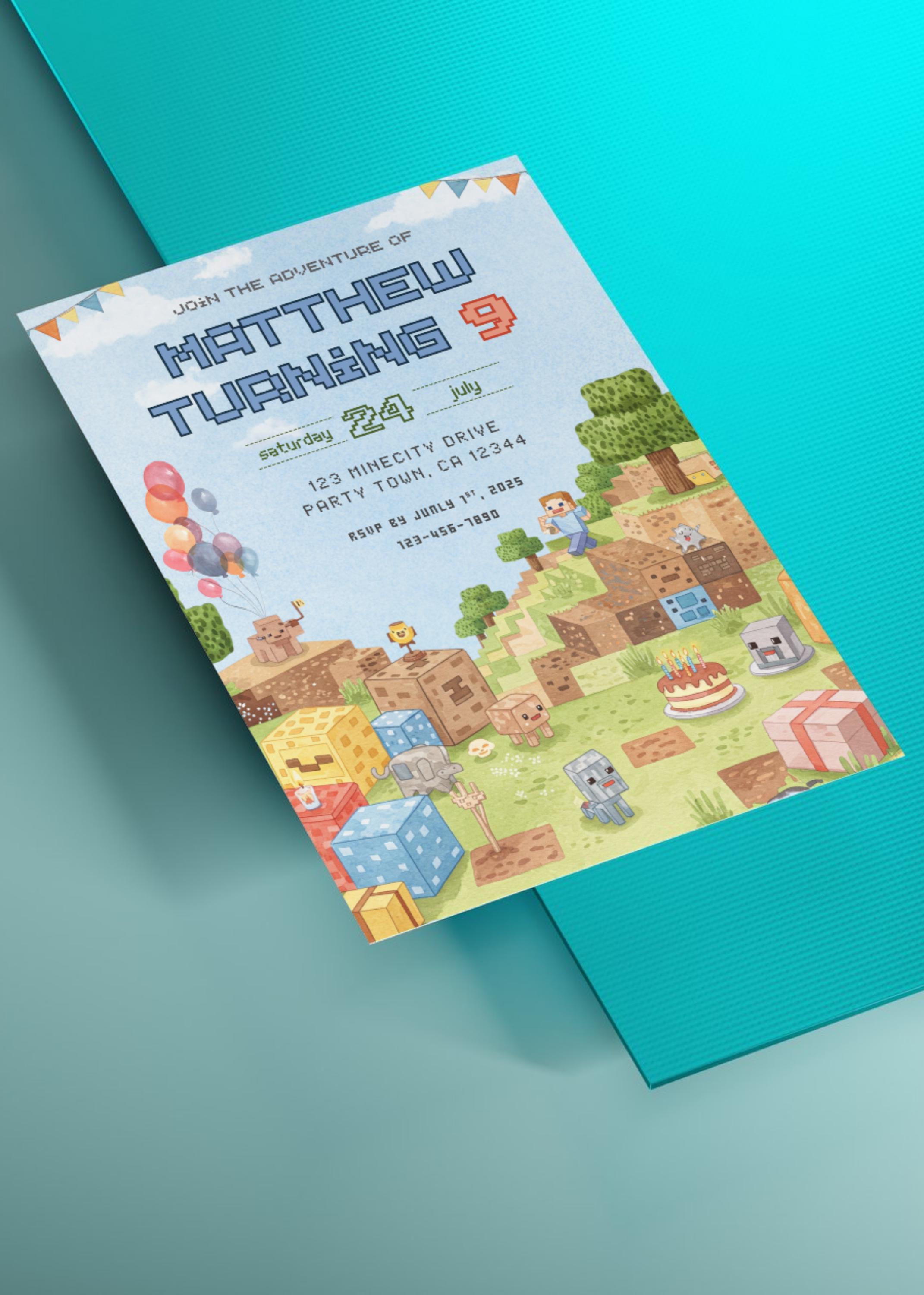 Minecraft Block Party Invite