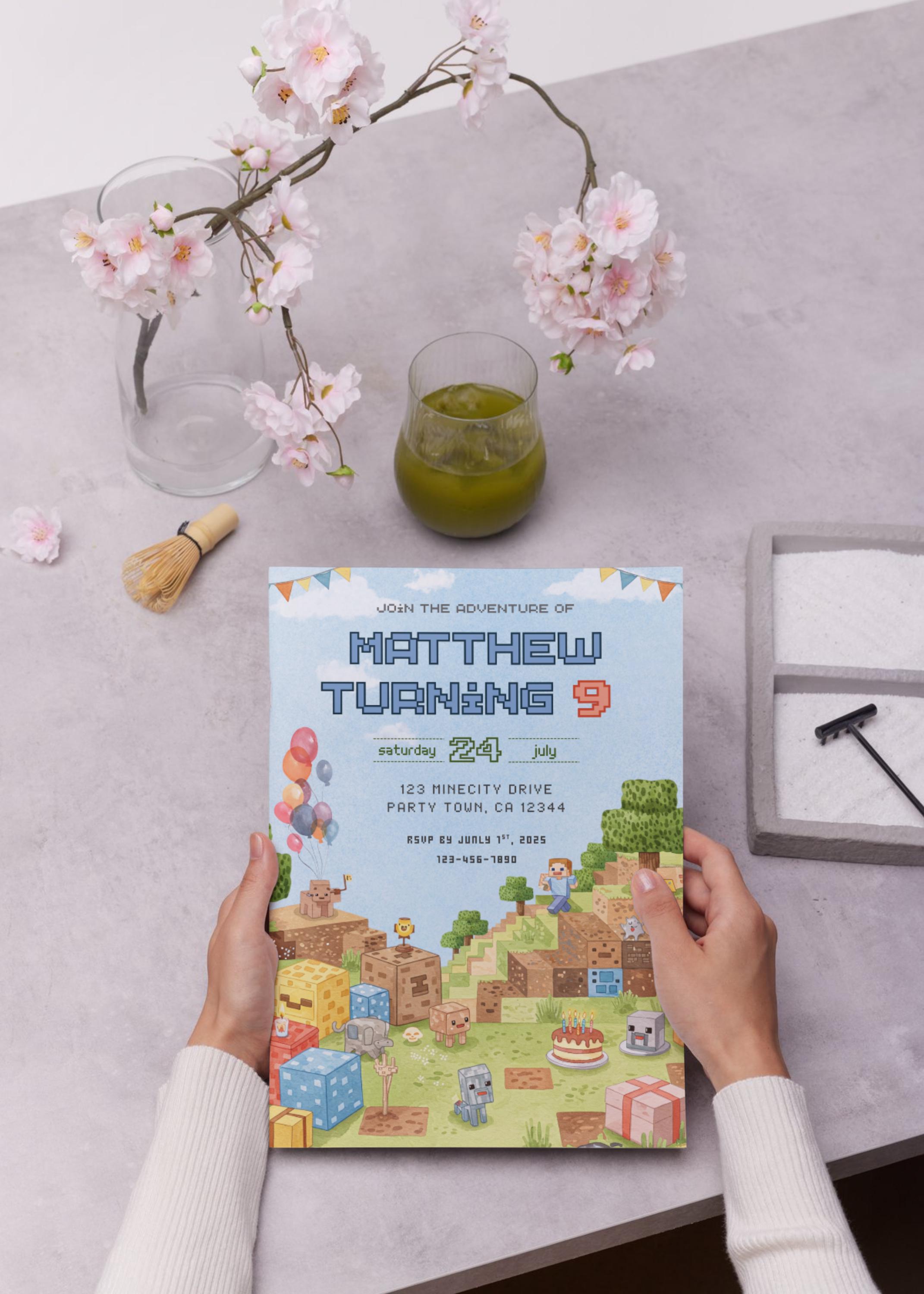 Minecraft Block Party Invite