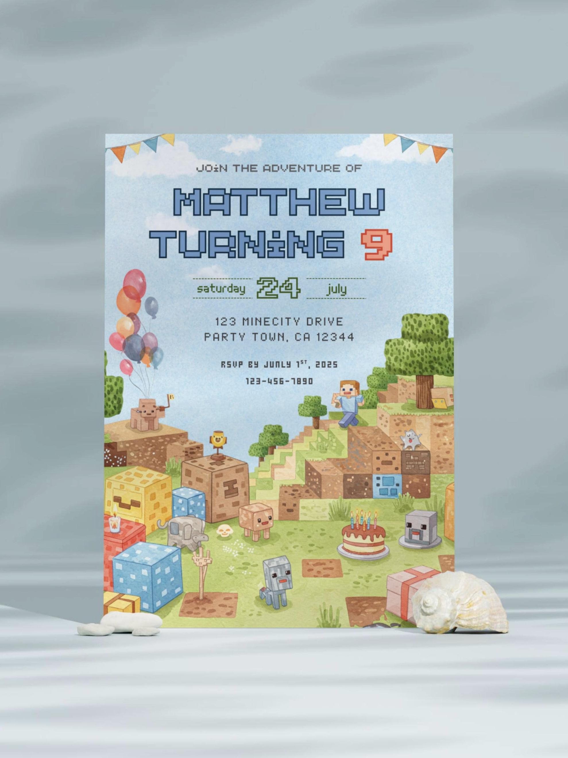 Minecraft Block Party Invite