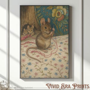 Beatrix Potter Wall Art Tailor of Gloucester Poster Maus Druck Kinderzimmer Kunst Geschenk für Babyparty oder Bücherliebhaber Kinderzimmer Dekor