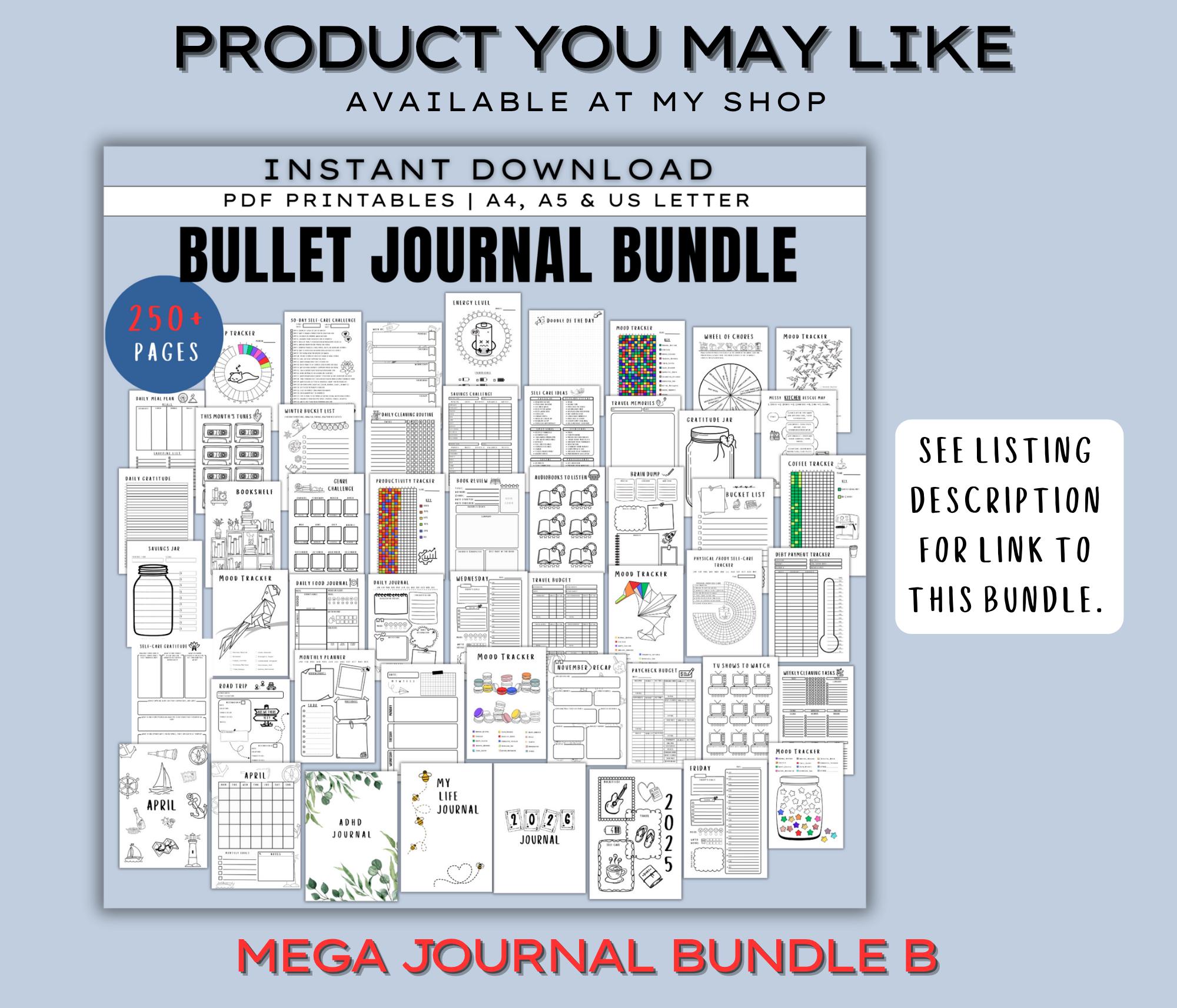 Self Care Challenge - PRINTABLE Journal Page - Planner Page - 30 Day ...