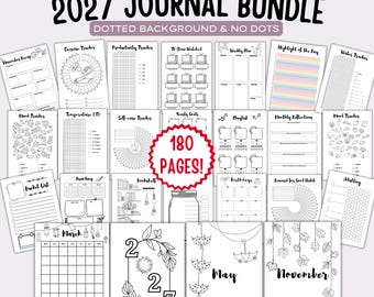 2027 Journal Bundle -  Printable Journal Pages, BUNDLE C, Digital Planner, Daily Weekly Monthly Planners, Printable Planner, Bullet Journal