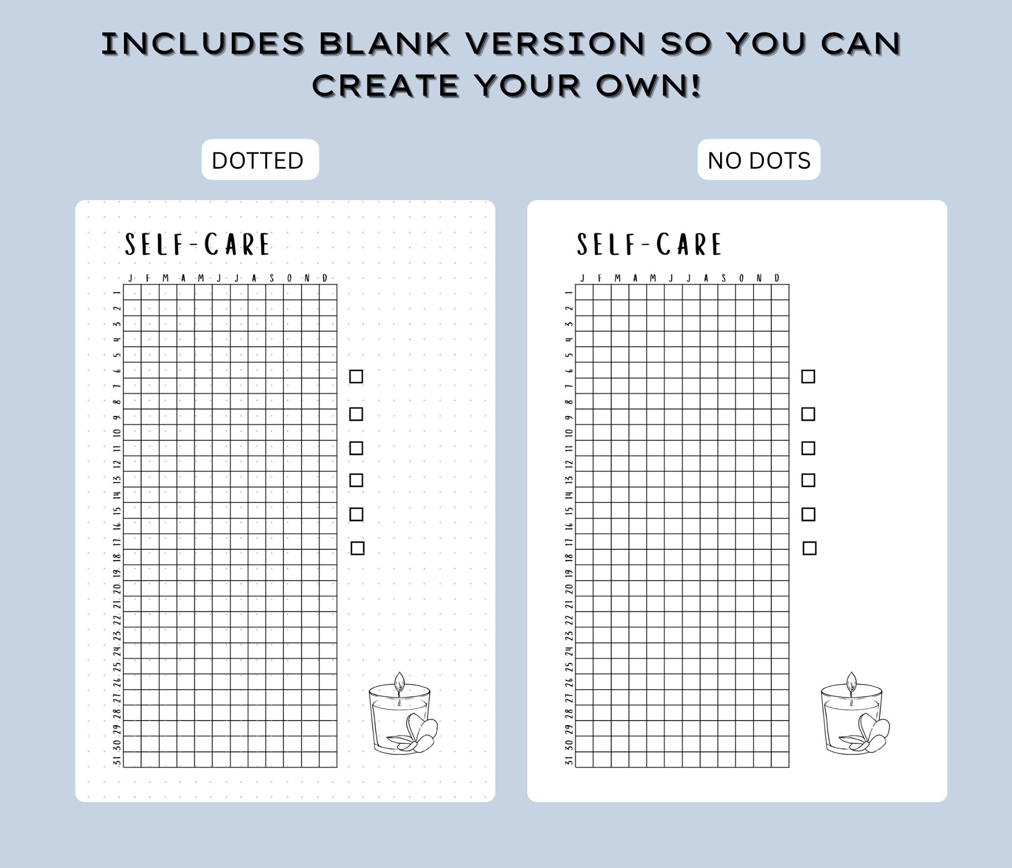 Self Care Tracker - PRINTABLE Journal Page, Self Care Planner, Habit ...