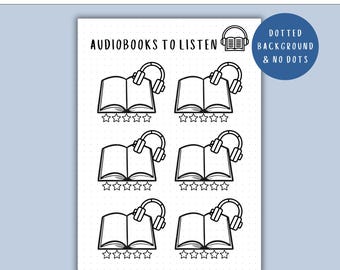 Audiobook Tracker - PRINTABLE Journal Page, Planner Page, Audiobook Reading Log, Reading Tracker, Reading Journal Page, Audiobook Log, PDF