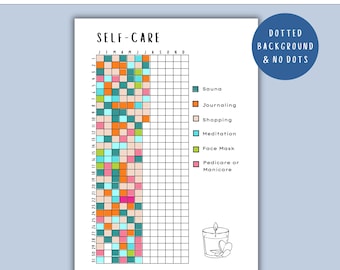 Self Care Tracker - PRINTABLE Journal Page, Self care planner, Habit Tracker, Wellness Tracker, Wellness Journal, Printable Planner Page PDF