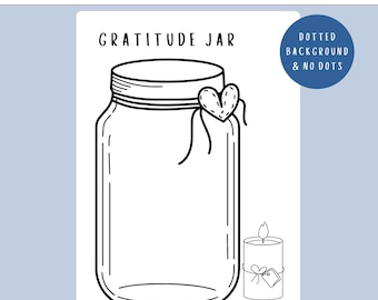 Pot de gratitude - page de journal imprimable - journal de gratitude - gratitude quotidienne - journal bien-être - journal de santé mentale - suivi quotidien