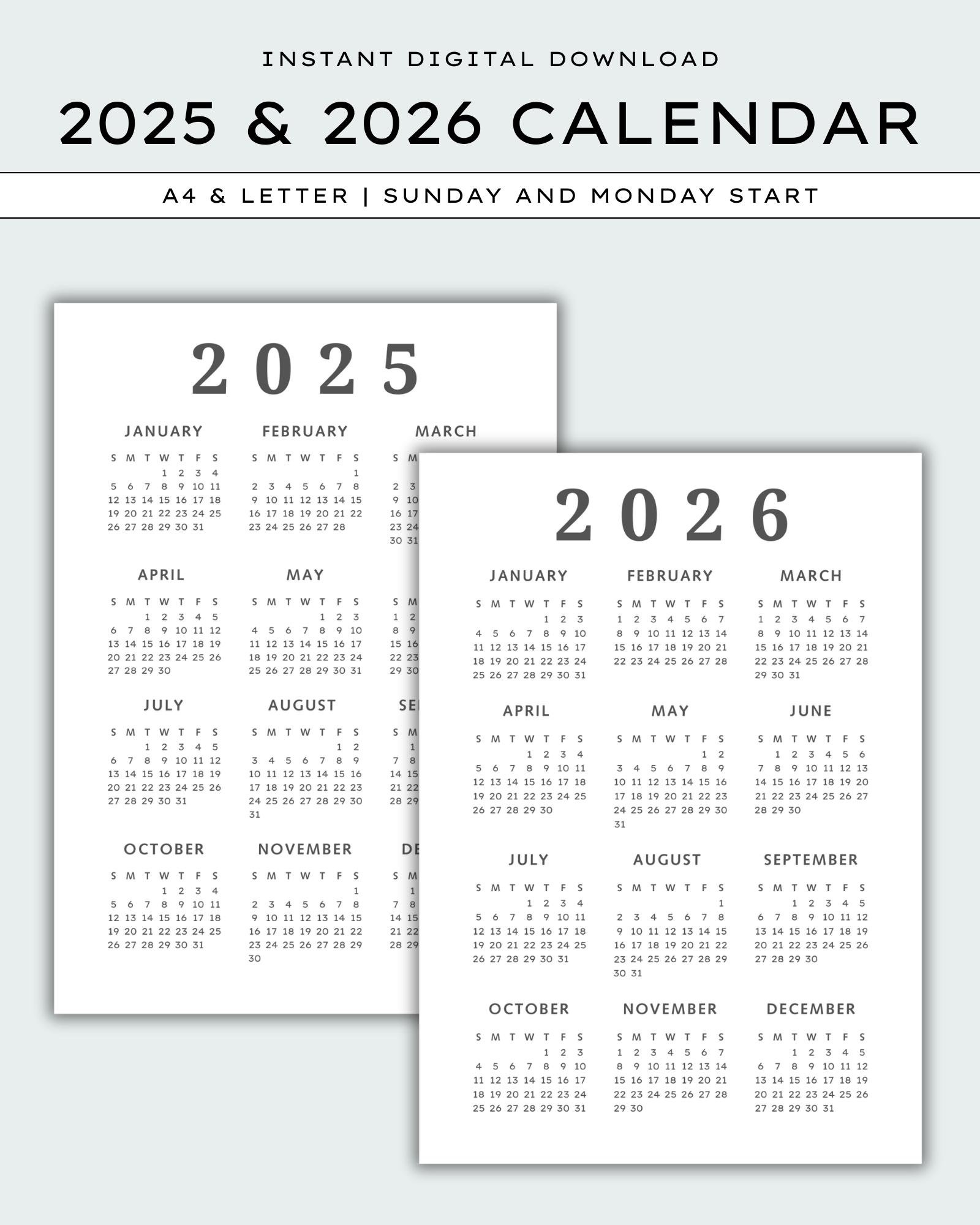 2026 Wall Calendar July 2025-june Dec.2026, Calendar 2026, Onthly