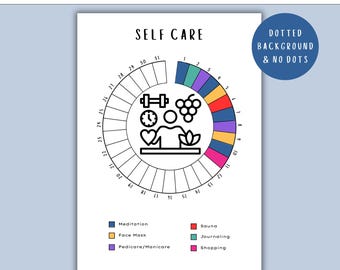 Self Care Tracker - PRINTABLE Journal Page, Monthly Tracker, Self Care Planner, Self Care Journal, Wellness Journal, Health Tracker, PDF