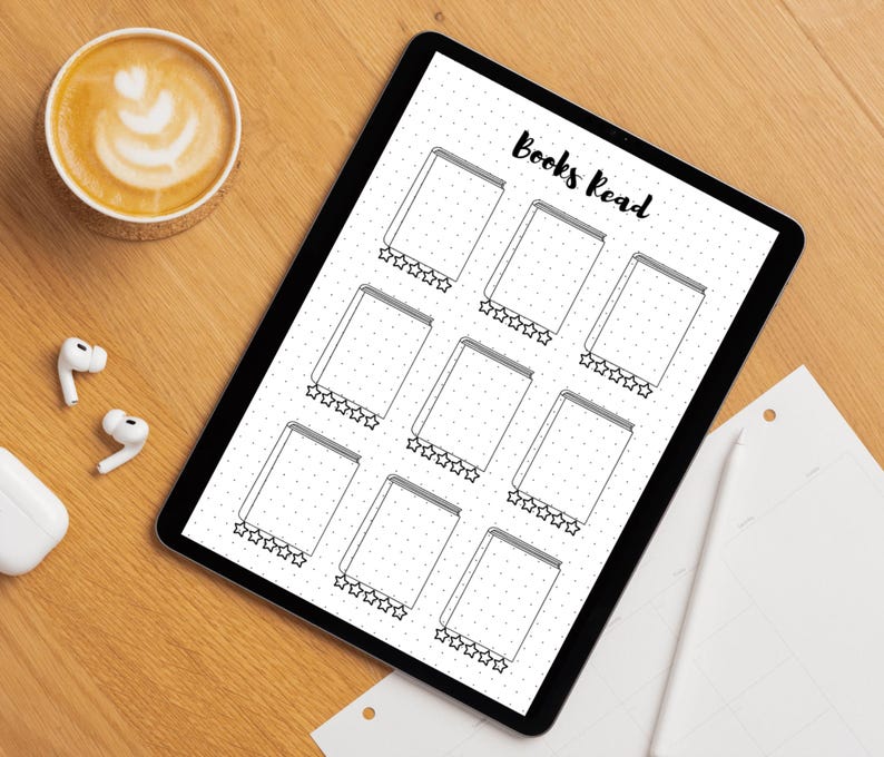 Books Read - PRINTABLE Book Tracker Journal Page, Planner Page, Book ...