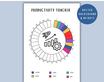 Monthly Productivity Tracker - PRINTABLE Journal Page, Goal Tracker, Task Tracker, Productivity Planner Page, Productivity Journal Page, PDF