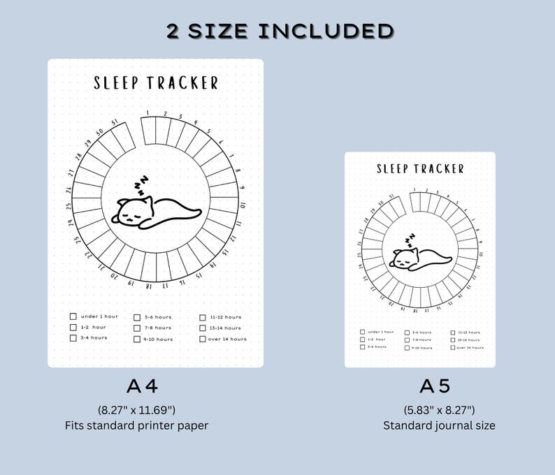 Sleep Tracker - PRINTABLE Journal Page, Monthly Tracker, Habit Tracker ...