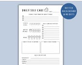 Daily Self Care Journal - PRINTABLE Journal Page, Planner Page, Wellness Journal Page, Mental Health Journal, Daily Mood and Stress Tracker