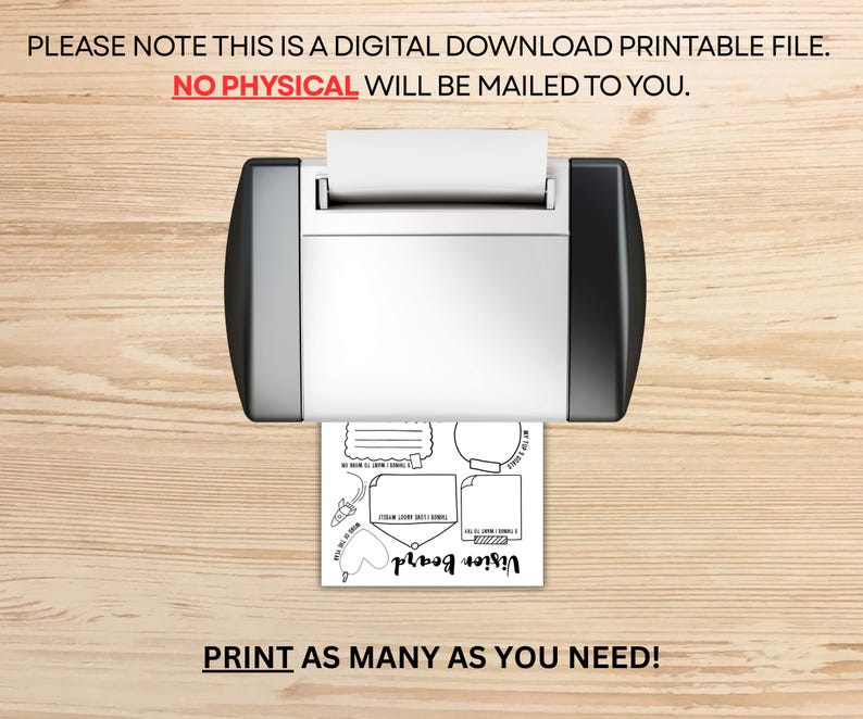 Printable 2026 Vision Board Template, Journal Page, New Year ...