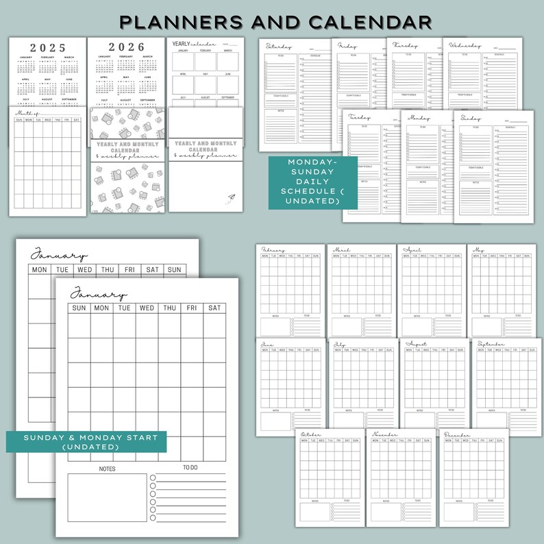Ultimate Life Planner Printable Bundle: 15 in 1 Mega Bundle - ADHD ...