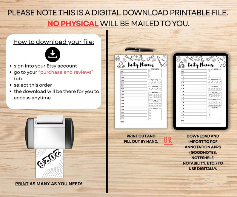 2026 MEGA Journal bundle, Printable Journal Planner, Bullet Journal monthly yearly trackers, Mood, Habit, Reading, A4 & A5, Digital Download image 20