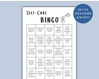 Self Care Bingo - PRINTABLE Journal Page - Planner Page - Self care Challenge - Weekly Tracker - Wellness Journal Page, Wellness Tracker