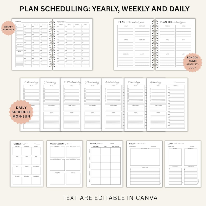 Homeschool Planner Printable: Student Planner Academic Planner ...