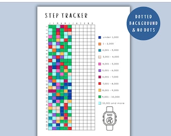 Step Tracker - PRINTABLE Journal Page, Fitness Tracker, Health Log, Fitness Goals, Health Tracker, Wellness Tracker, Printable Planner Page