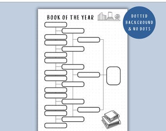 Book of the Year - PRINTABLE Journal Page - Planner Page - Book Journal - Reading Log - Reading Tracker - Book Tracker - Reading Journal PDF