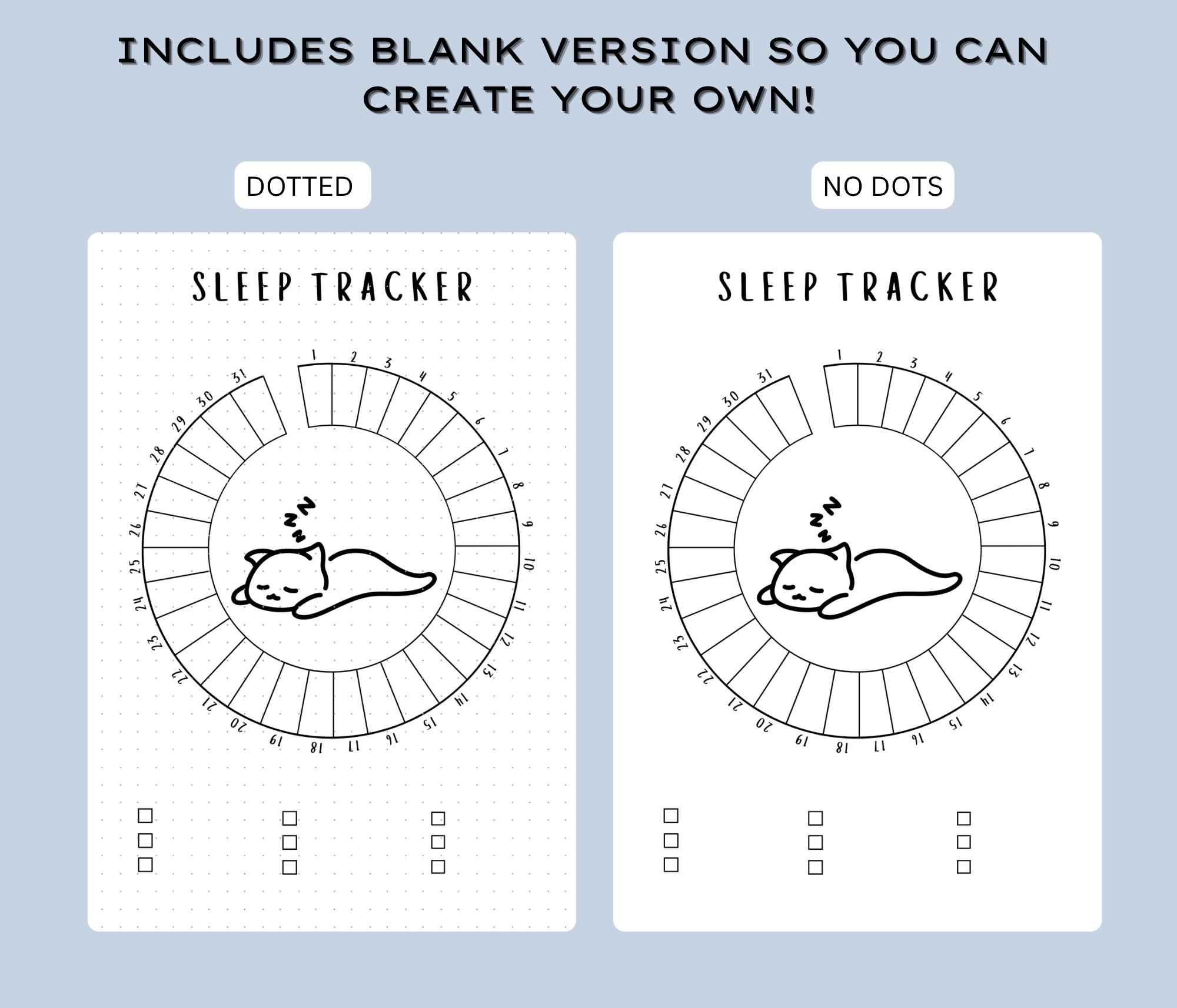 Sleep Tracker - PRINTABLE Journal Page, Monthly Tracker, Habit Tracker ...