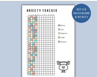 Anxiety Tracker - Printable Journal Page, Anxiety Log, Habit Tracker, Anxiety Journal, Track Anxiety Worksheet , Printable Planner Page, PDF