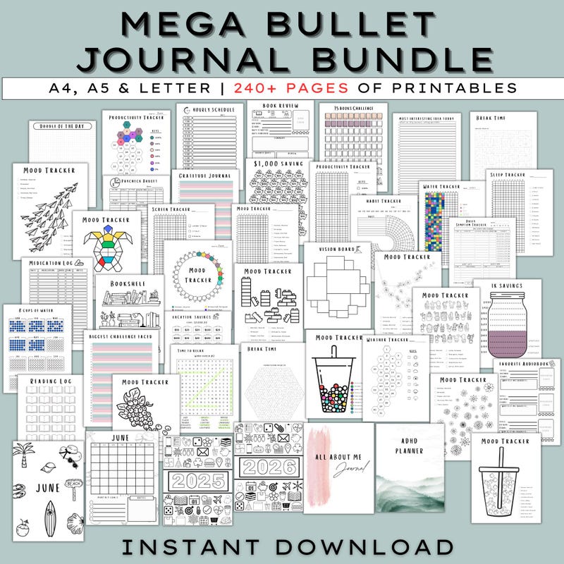 Bullet journal 2026 etsy