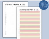 Something That Made Me Smile - PRINTABLE Journal Page - Daily Tracker, One line a day, Gratitude Journal, Planner Page, Bullet Journal Idea