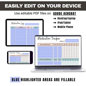 Daily Medication Tracker, Medication Log, Printable Medicine Log for Nurses, Medication Sheet, Medication List, Medicine Intake Tracker, PDF image 6