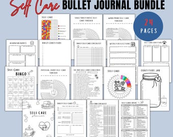 Self-Care Journal Printable, 2025 Bullet Journal, Self Care Planner, Self-Love Tracker, Wellness planner, Gratitude Journal, BUJO Planner