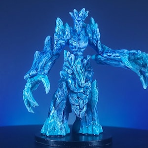 Miniatura de Elemental de Hielo – Monstruo Elemental pintado a mano / Figura de resina de D&D Pathfinder RPG (40 mm)