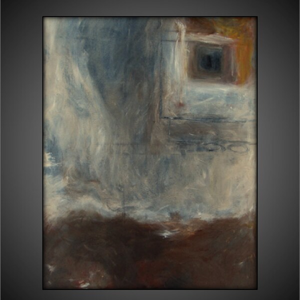 SALE 15% DISCOUNT: Medium Original Abstract Canvas Contemporary/Modern Painting  - 24x30 -Blacks, Browns, Whites &Oranges