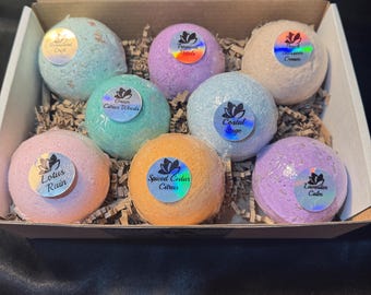 Spring Summer Bath Bomb Sampler Set (8 Pack) | Natural Bath Bomb Gift Set | Spring Summer Bath Bomb Sampler Set (8 Pack) | Natural Bath Bomb