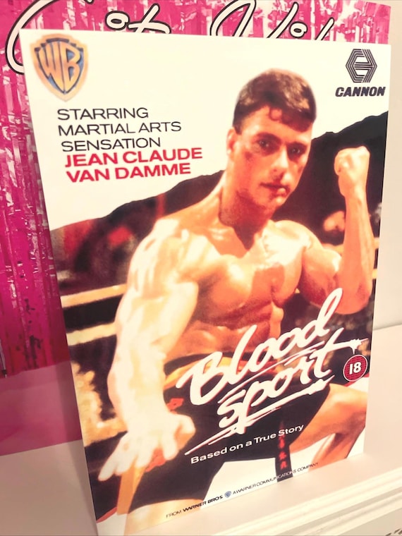 Jean Claude Van Damme 'bloodsport' UK A4 Standee Photo Print
