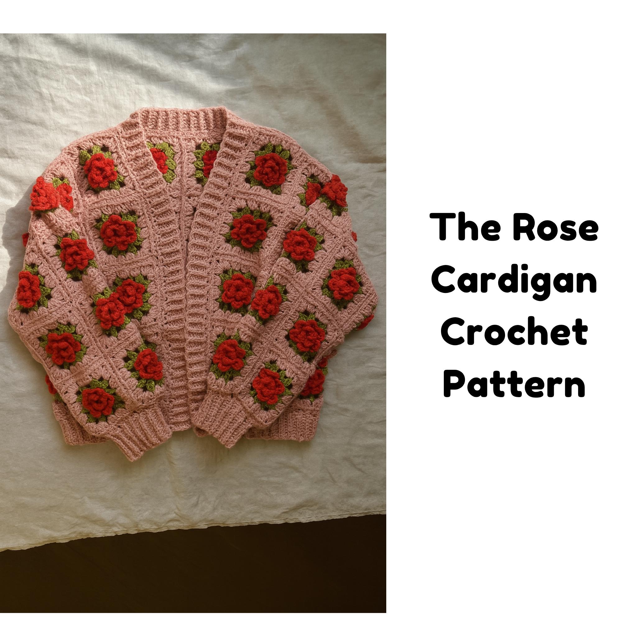 Rose Flower Cardigan - Etsy