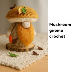 Paddenstoel kabouter haakpatroon, Cottagecore amigurumi, paddenstoel kabouter haak, haak cadeaus, haakpatronen, digitale haak download