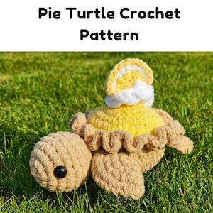 Patrón de crochet de tortuga de pastel, divertido juguete de comida, animales de crochet, crochet, regalo de crochet, patrones de crochet, descarga de crochet de tortuga de pastel