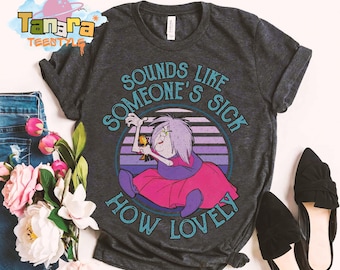 Camiseta Disney Mad Madam Mim "Suena como si alguien estuviera enfermo", top corto, colección de villanos de Espada en la Piedra, camiseta para viaje familiar a Disneyland