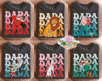 Disney Dad Characters Crop Top, T-Shirt, Disneyland Daddy Daughter Family Gift, Best Dad Ever Tee, Father's Day 2026 Present, Dad and Son