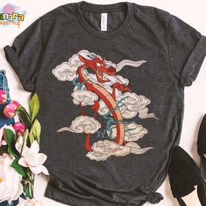 Retro 90s Disney Mulan Mushu Dragon Tee, Crop Top, Funny Portrait Design, WDW Magic Kingdom Disneyland Family Vacation Holiday Gift