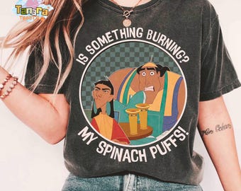 Retro 90s Disney Emperor's New Groove T-Shirt, Crop Top, Kronk and Kuzco Spinach Puffs Tee,Vintage Disneyland Family Holiday 2025 Collection