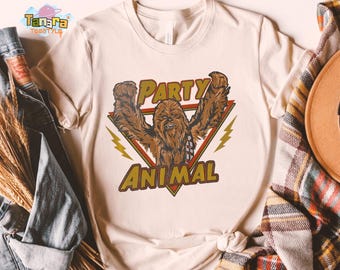 Camiseta Chewbacca retrô dos anos 90 de Star Wars, top curto, retrato de animal de festa, design vintage de Wookiee, perfeita para fãs de Star Wars, presente Galaxy's Edge