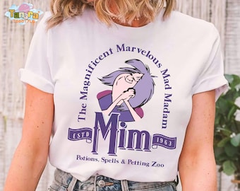Top corto de la villana loca Mim de Disney, camiseta, diseño vintage de Disneyland, vacaciones familiares en Magic Kingdom, colección La Espada en la Piedra