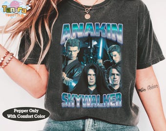 Retro 90s Star Wars Anakin Skywalker Tee, Crop Top, Photo Collage Design, Galaxy's Edge Hollywood Studios, Perfect Birthday Family Gift