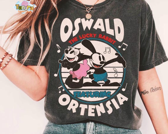 Oswald the Lucky Rabbit T-shirt, Crop Top, Vintage Disney Design