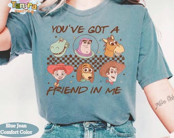 Retro 90s Disney Pixar Toy Story T-Shirt, You've Got A Friend In Me Vintage Design, Magic Kingdom Unisex Tee, Family Birthday Gift