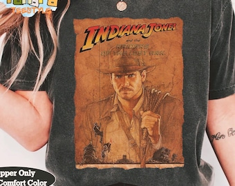 Indiana Jones Raiders of the Lost Ark Tee, Disney Adventure Collection, WDW Magic Kingdom Souvenir, Classic Movie Poster Design, Family Gift