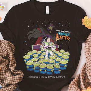 Disney Toy Story Buzz Lightyear Astro Blasters Zurg Aliens T-Shirt, Magic Kingdom Disneyland Gift, Family Vacation Tee, Retro 90s Movie