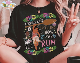 Camiseta retro de los 90 "No se sabe hasta dónde llegaré" de Moana, top corto, colección Disney Moana 2, Maui Hei Hei Pua, regalo de Disneyland