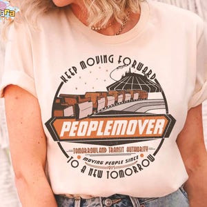 Disney Space Mountain Peoplemover T-Shirt, Keep Moving Forward Retro 80s, Disneyland Gift, Tomorrowland Magic Kingdom WDW Matching Tee