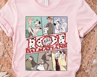 Maglietta retrò anni '90 Disney La carica dei 101 Crudelia De Mon, top corto, famiglia di dalmata Perdita Pongo, regalo di compleanno nel Regno Magico, maglietta classica